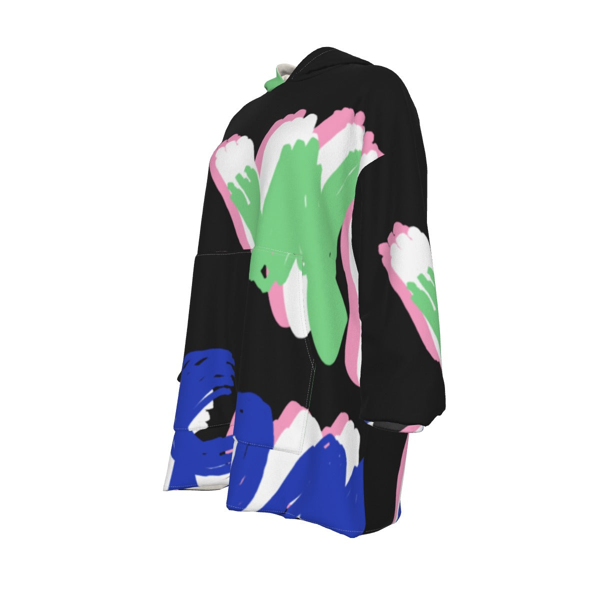 All-Over Print Women's Sherpa Fleece Hoodie Blanket