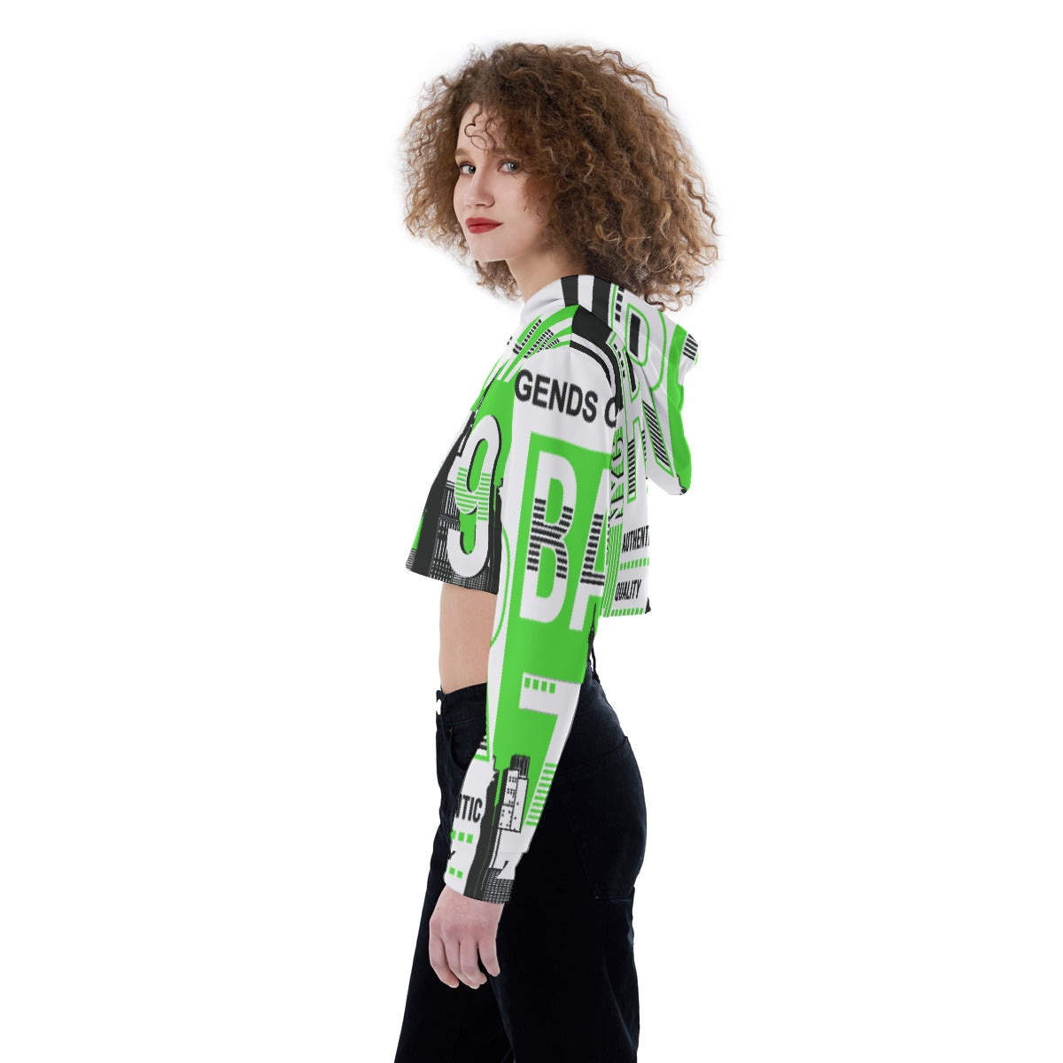 All-Over Print Women's Crop Top Hoodie