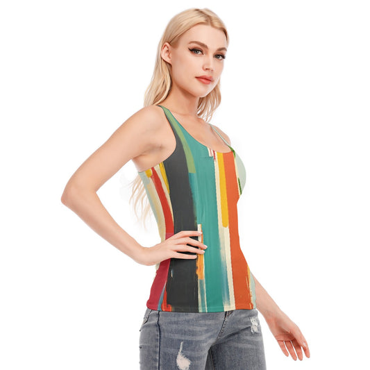 All-Over Print Women's Racer Vest | 190GSM Cotton