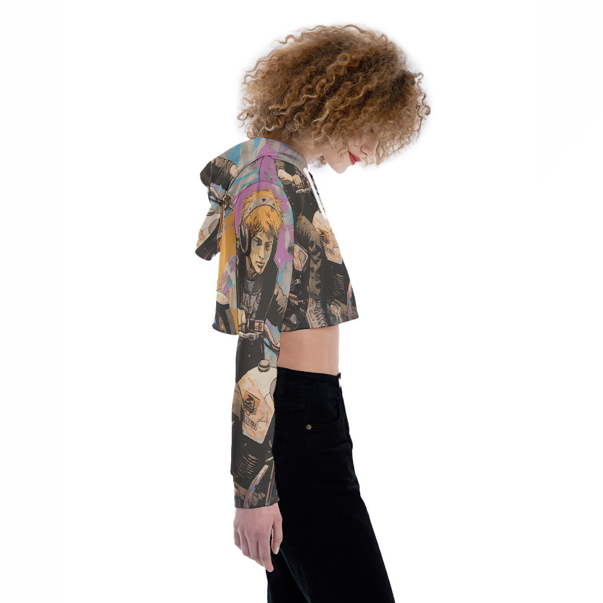 All-Over Print Women's Crop Top Hoodie