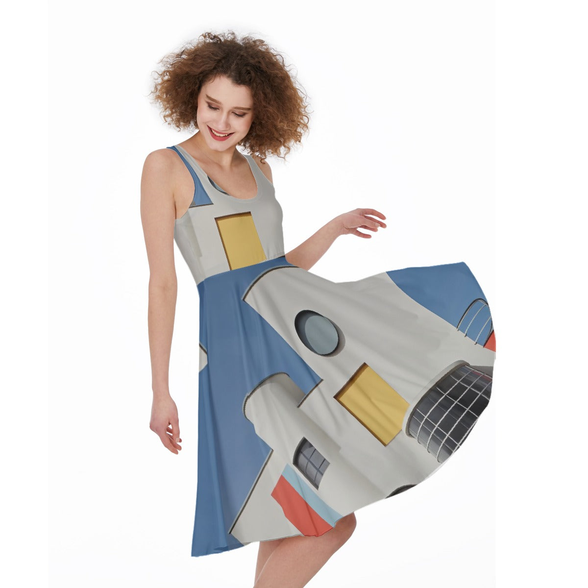 All-Over Print Women's Sleeveless Dress