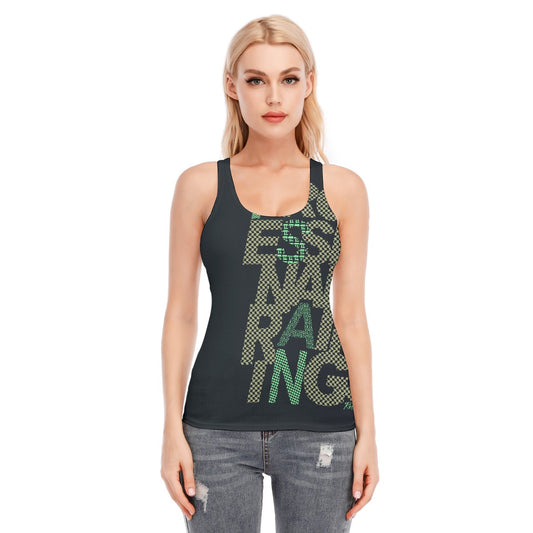 All-Over Print Women's Racer Vest | 190GSM Cotton