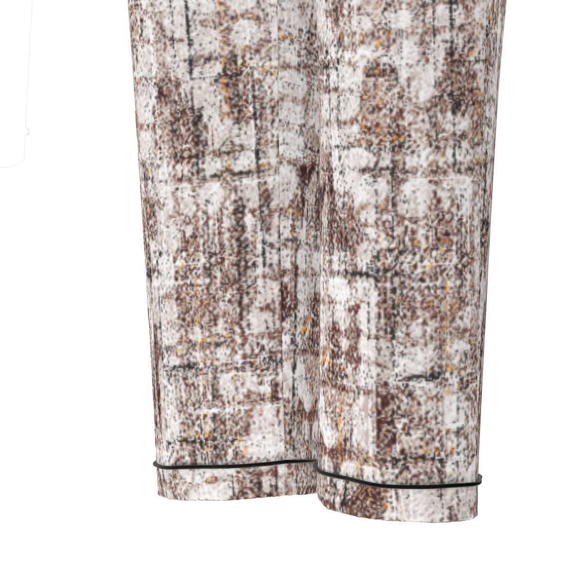 All-Over Print Women's Long Sleeve Pajama Set With Black Contrast Piping