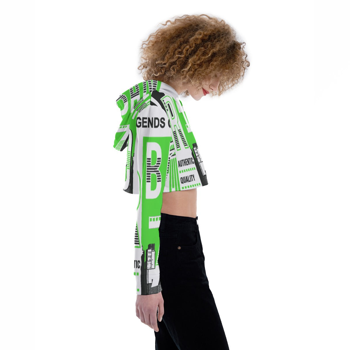 All-Over Print Women's Crop Top Hoodie