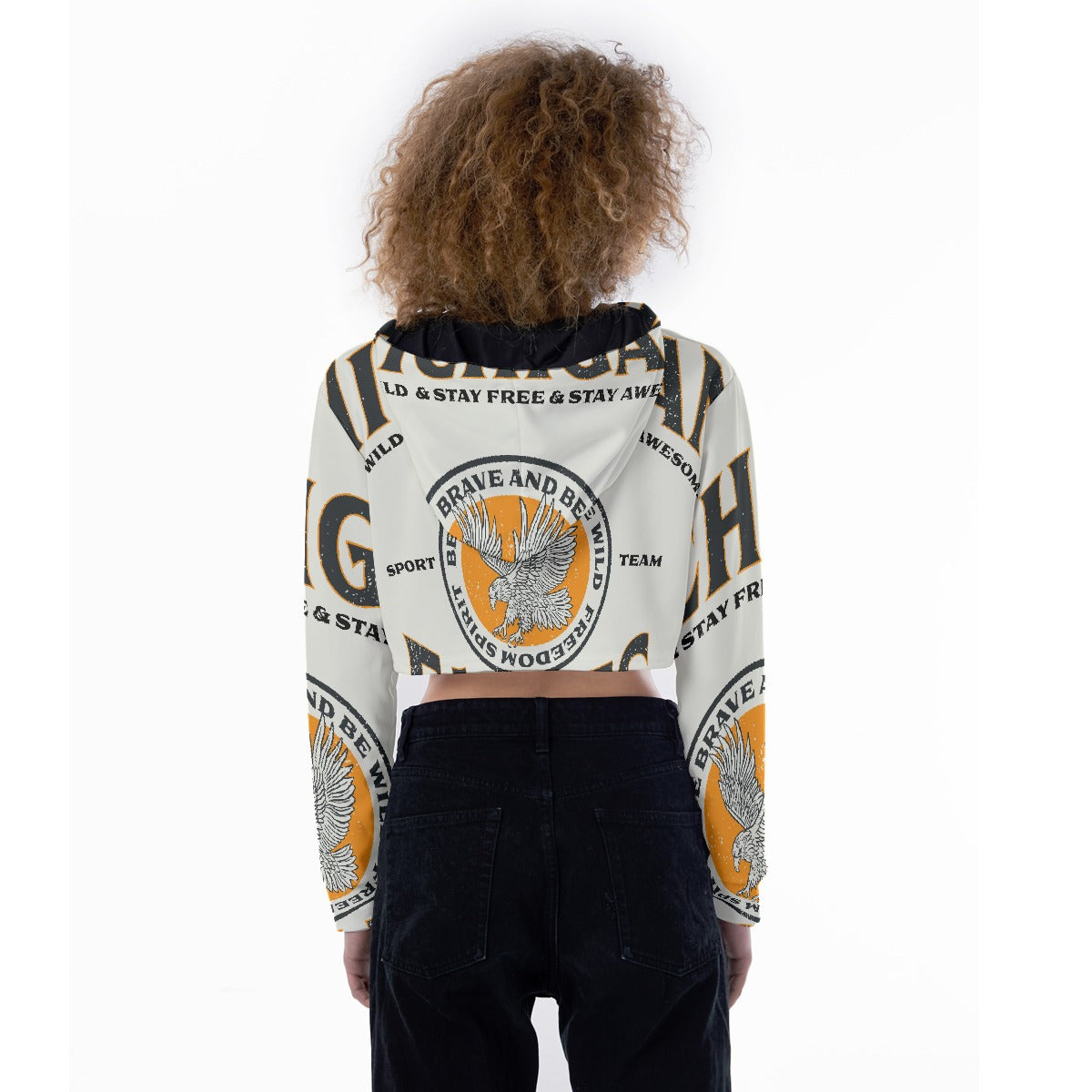 All-Over Print Women's Crop Top Hoodie