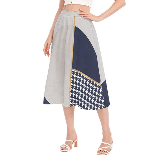 All-Over Print Women's Long Section Chiffon Skirt