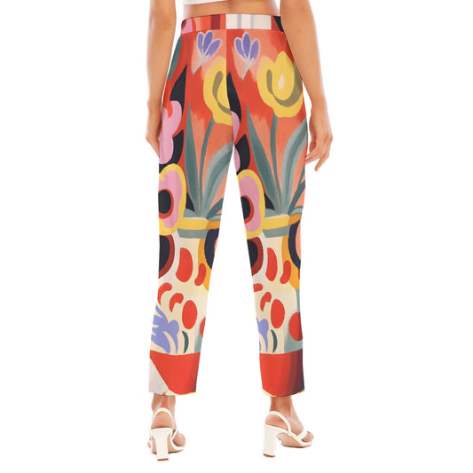 All-Over Print Women's Loose Straight-leg Pants