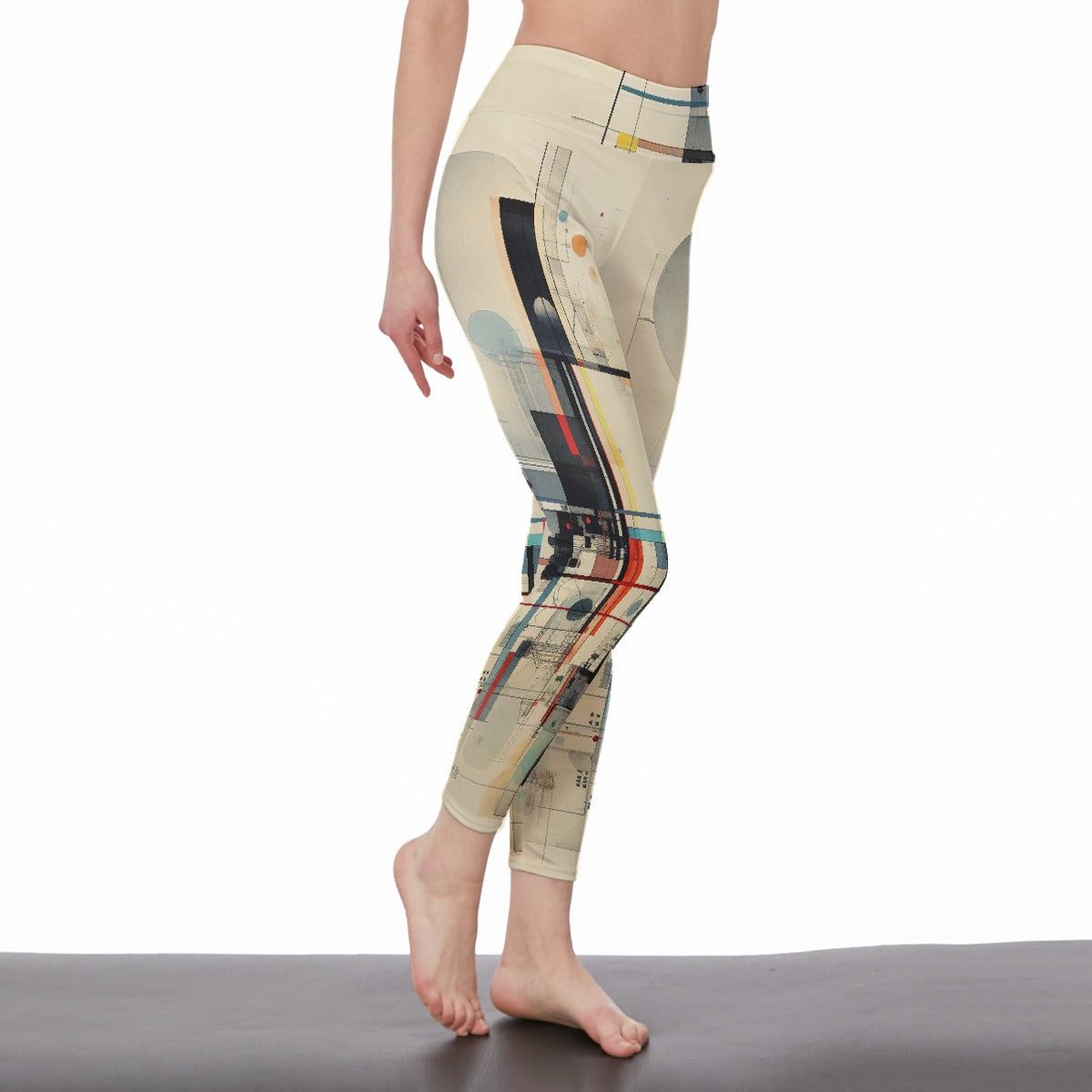 All-Over Print Women's High Waist Leggings | Side Stitch Closure