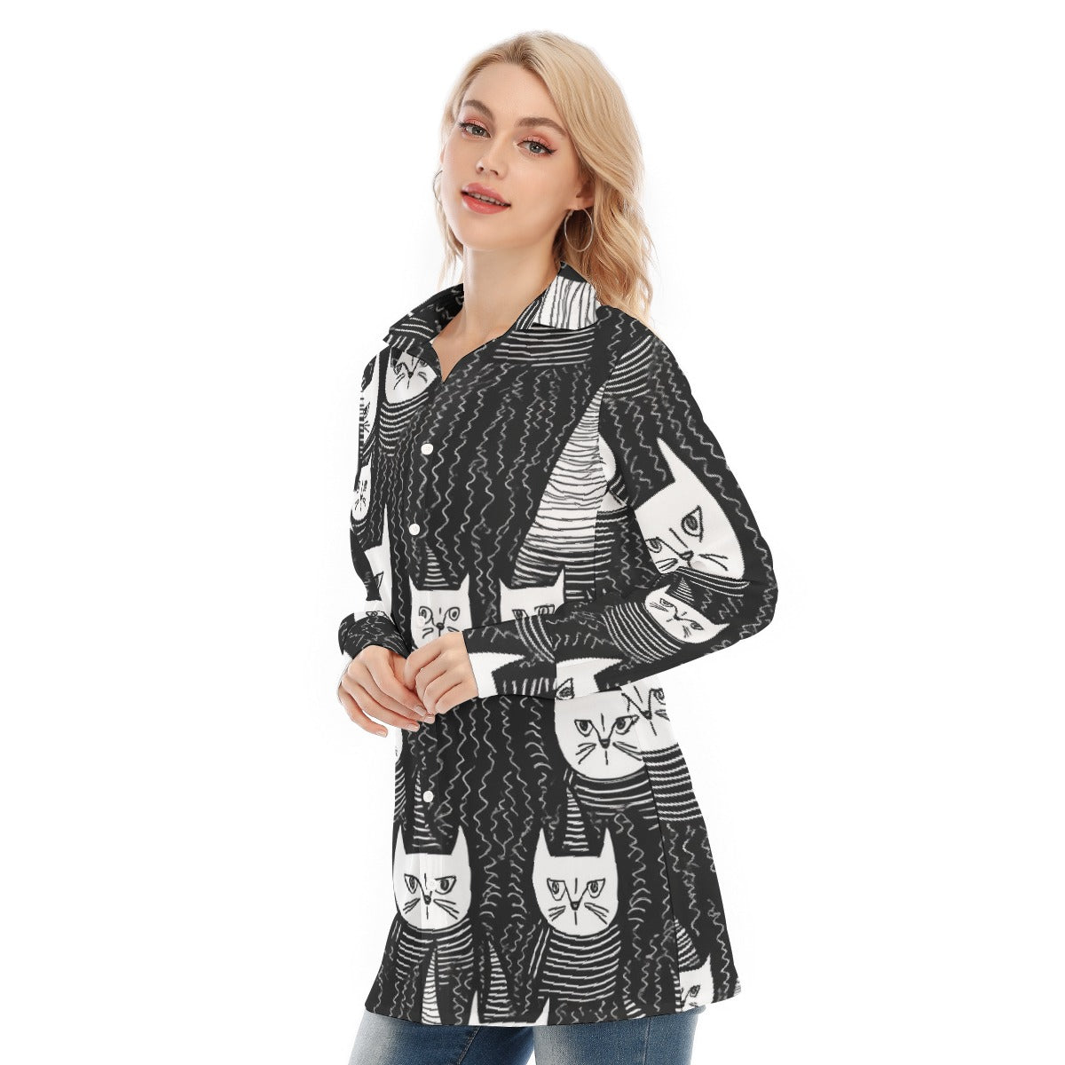 All-Over Print Women's Long Shirt