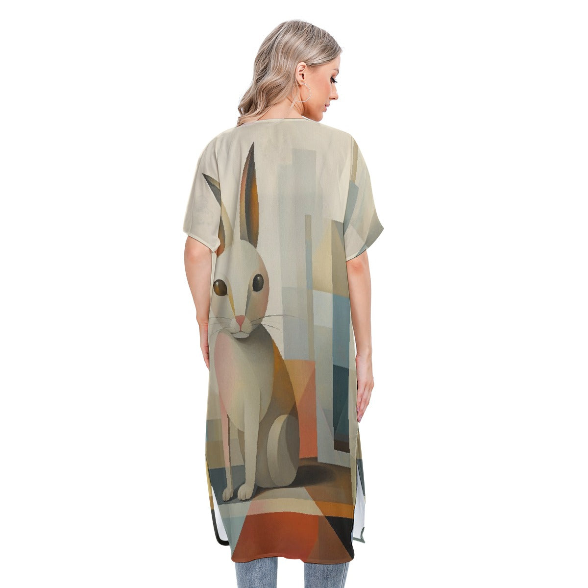 All-Over Print Women's Short Sleeve Cardigan