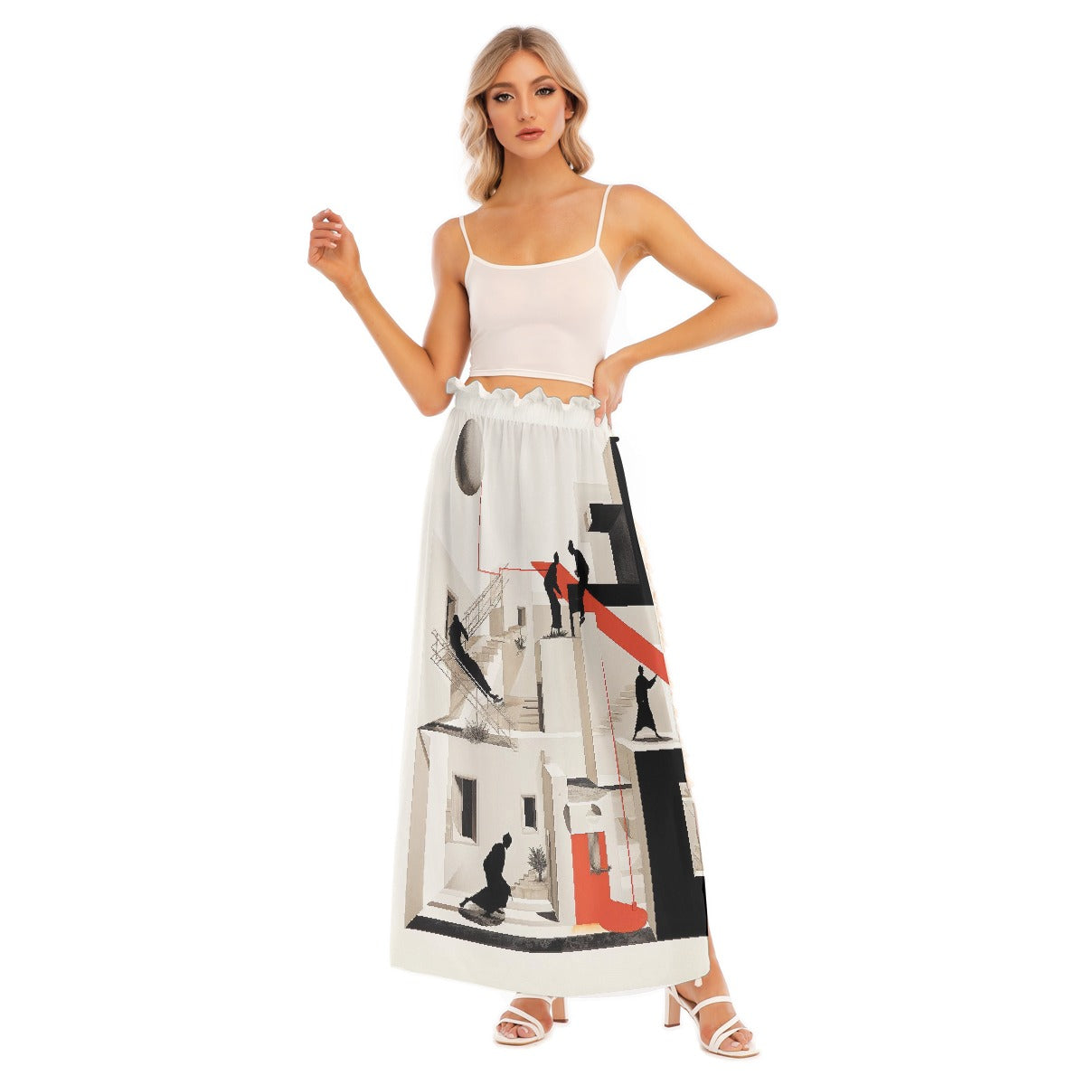 All-Over Print Women's Side Split Skirt