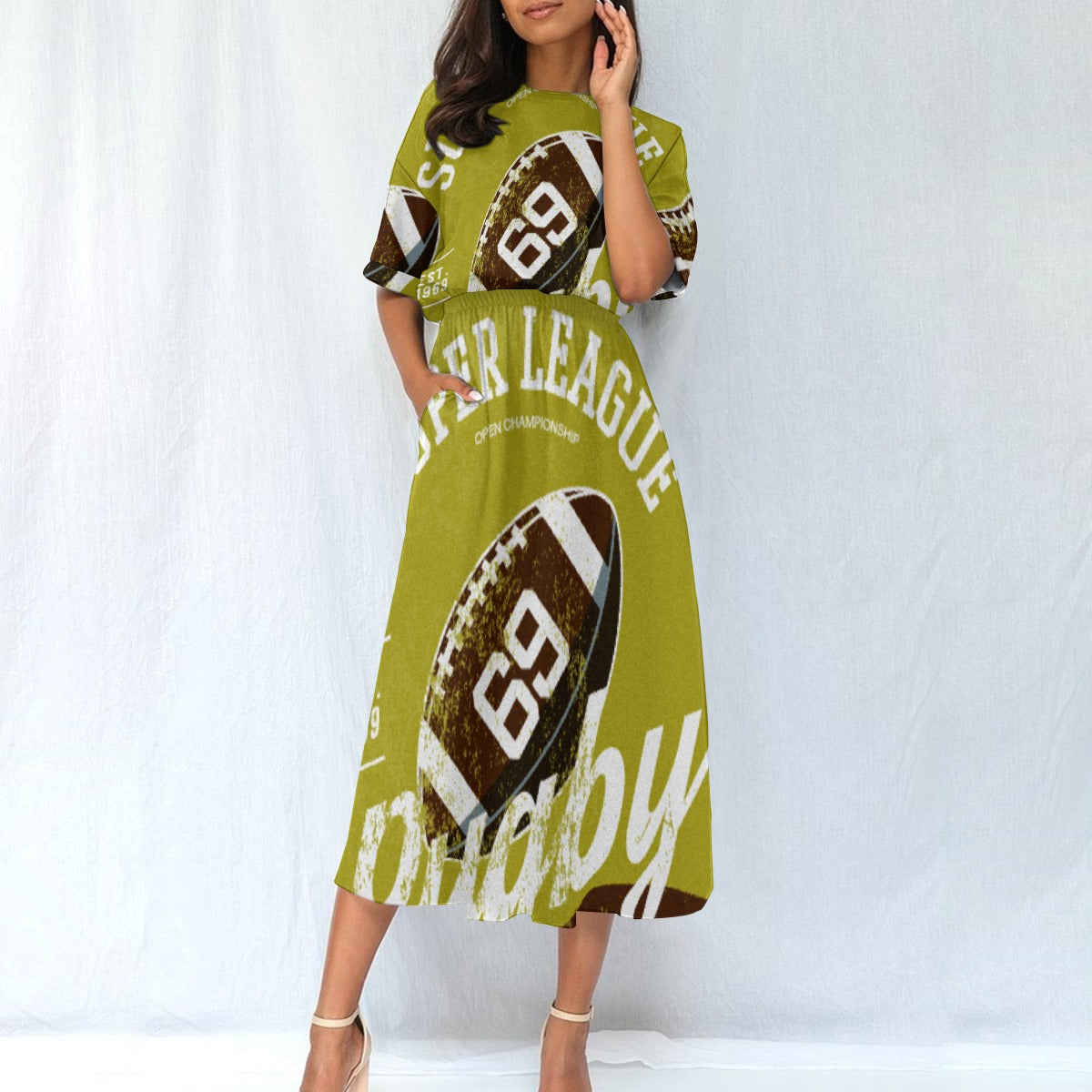 All-Over Print Women's Elastic Waist Dress