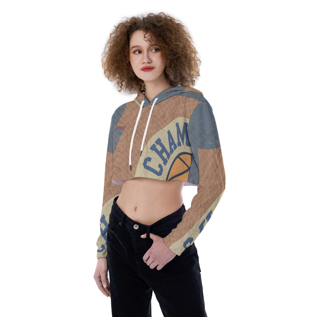All-Over Print Women's Crop Top Hoodie