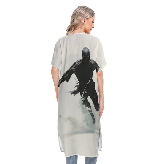 All-Over Print Women's Short Sleeve Cardigan