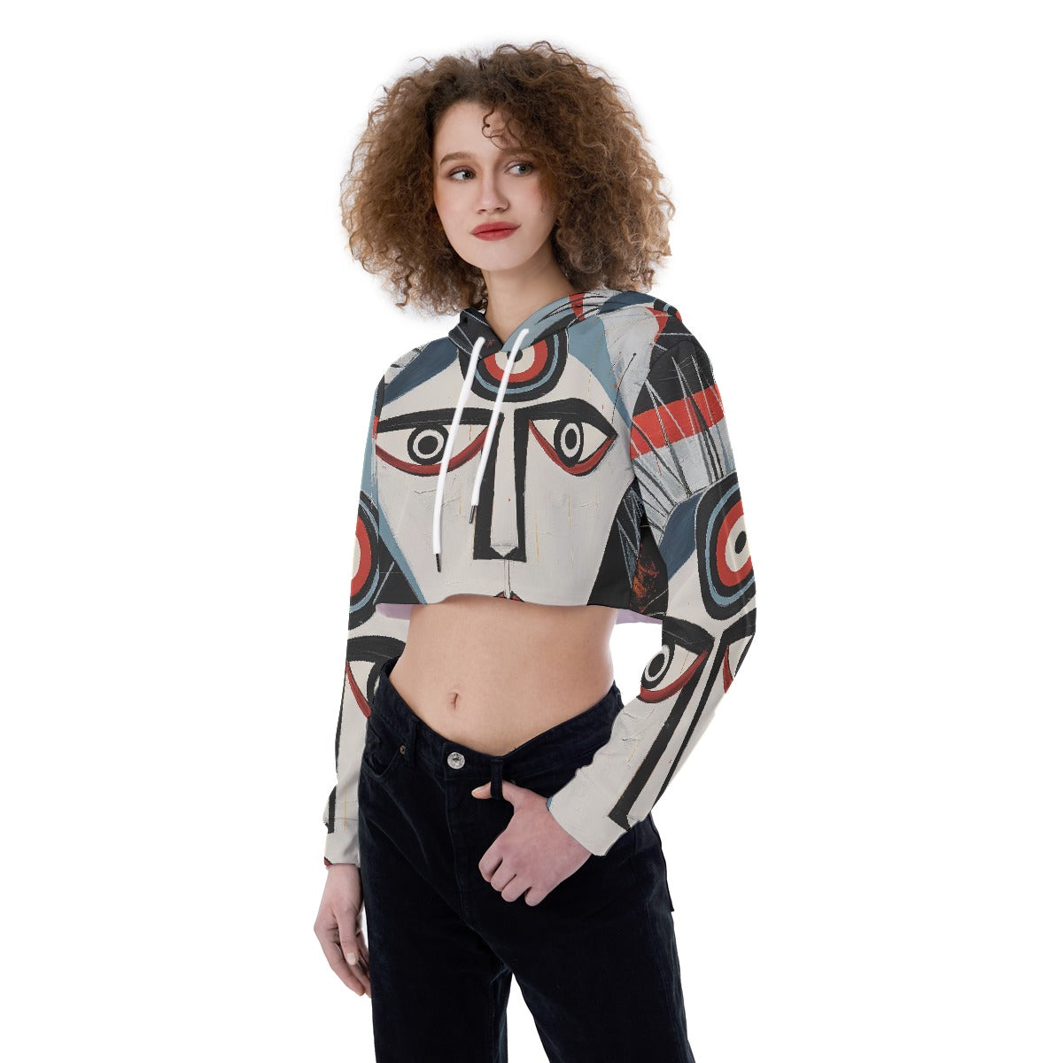 All-Over Print Women's Crop Top Hoodie