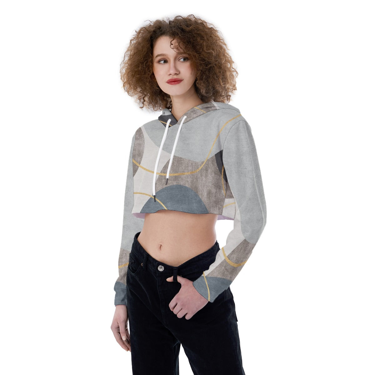 All-Over Print Women's Crop Top Hoodie