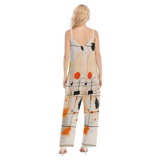 All-Over Print Women's Loose Cami Jumpsuit