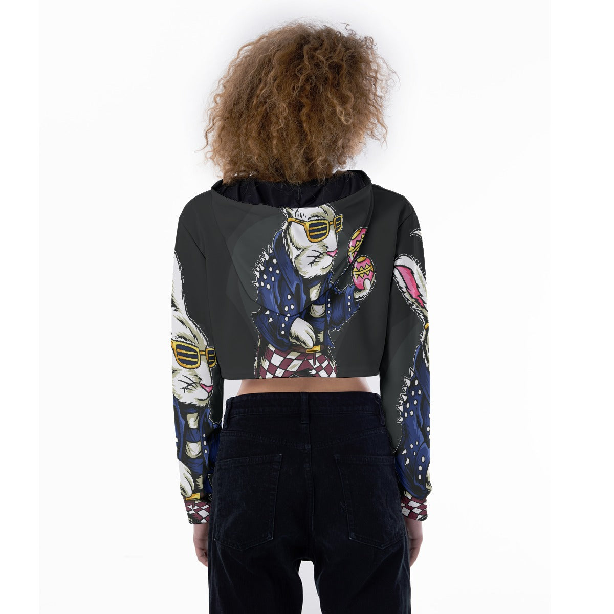 All-Over Print Women's Crop Top Hoodie