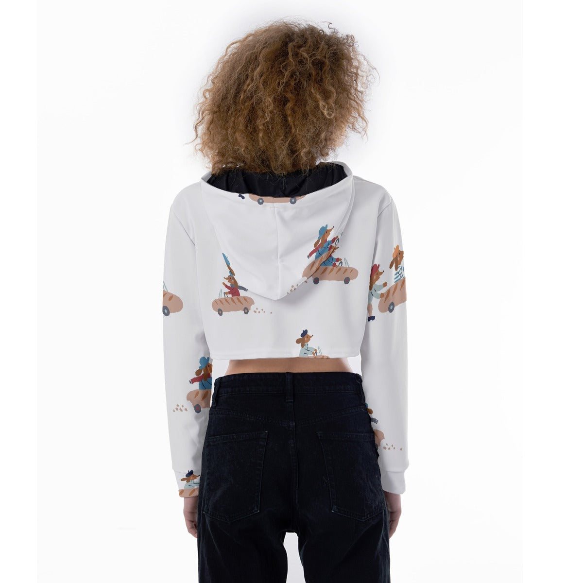 All-Over Print Women's Crop Top Hoodie