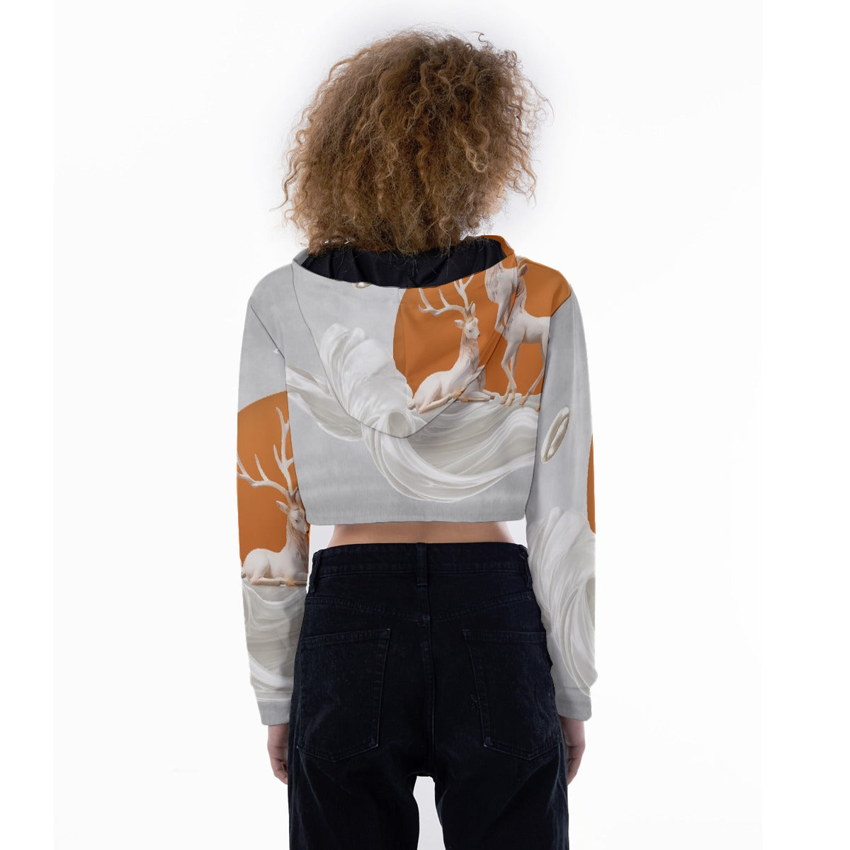 All-Over Print Women's Crop Top Hoodie
