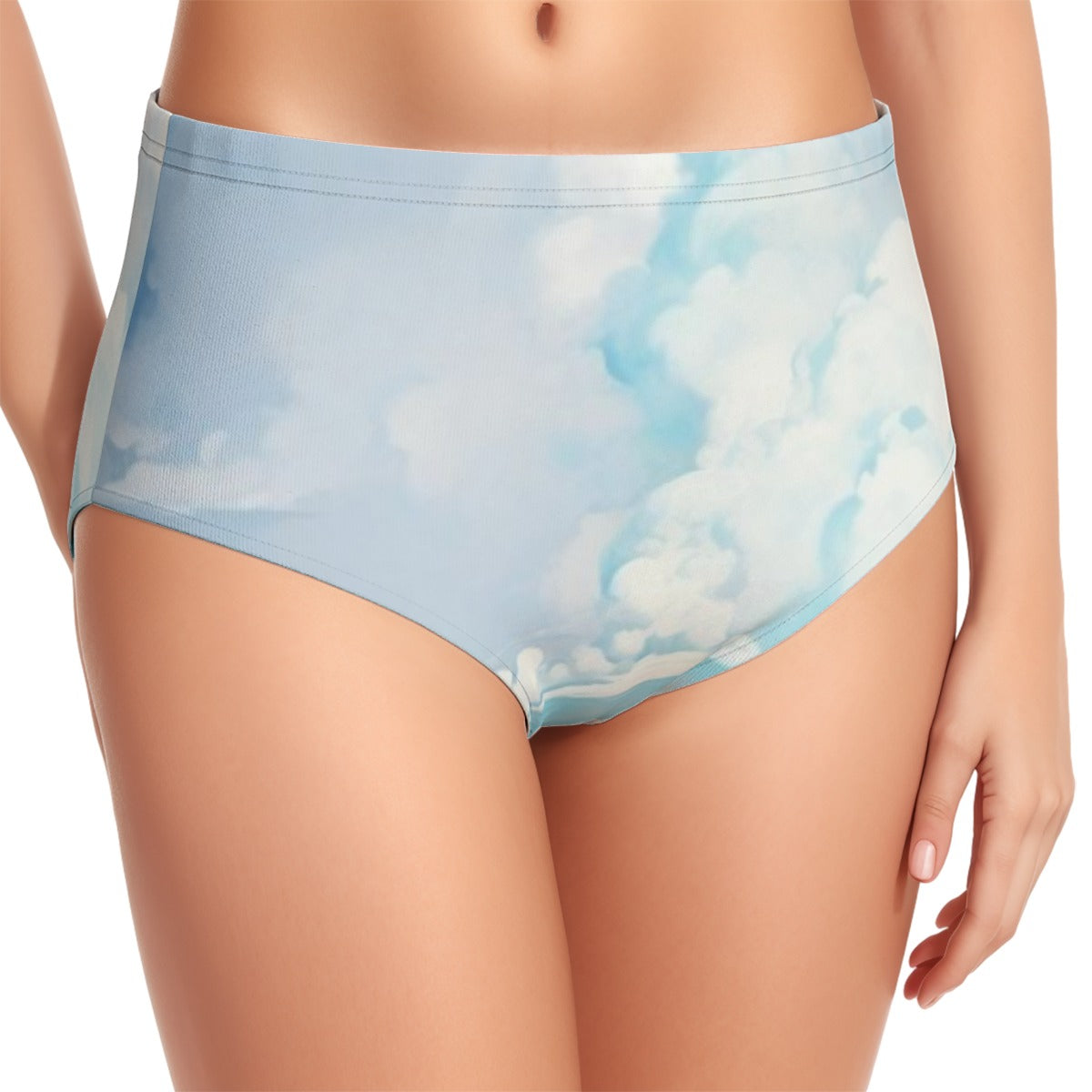 All-Over Print Women's Swimsuit Set With Halter