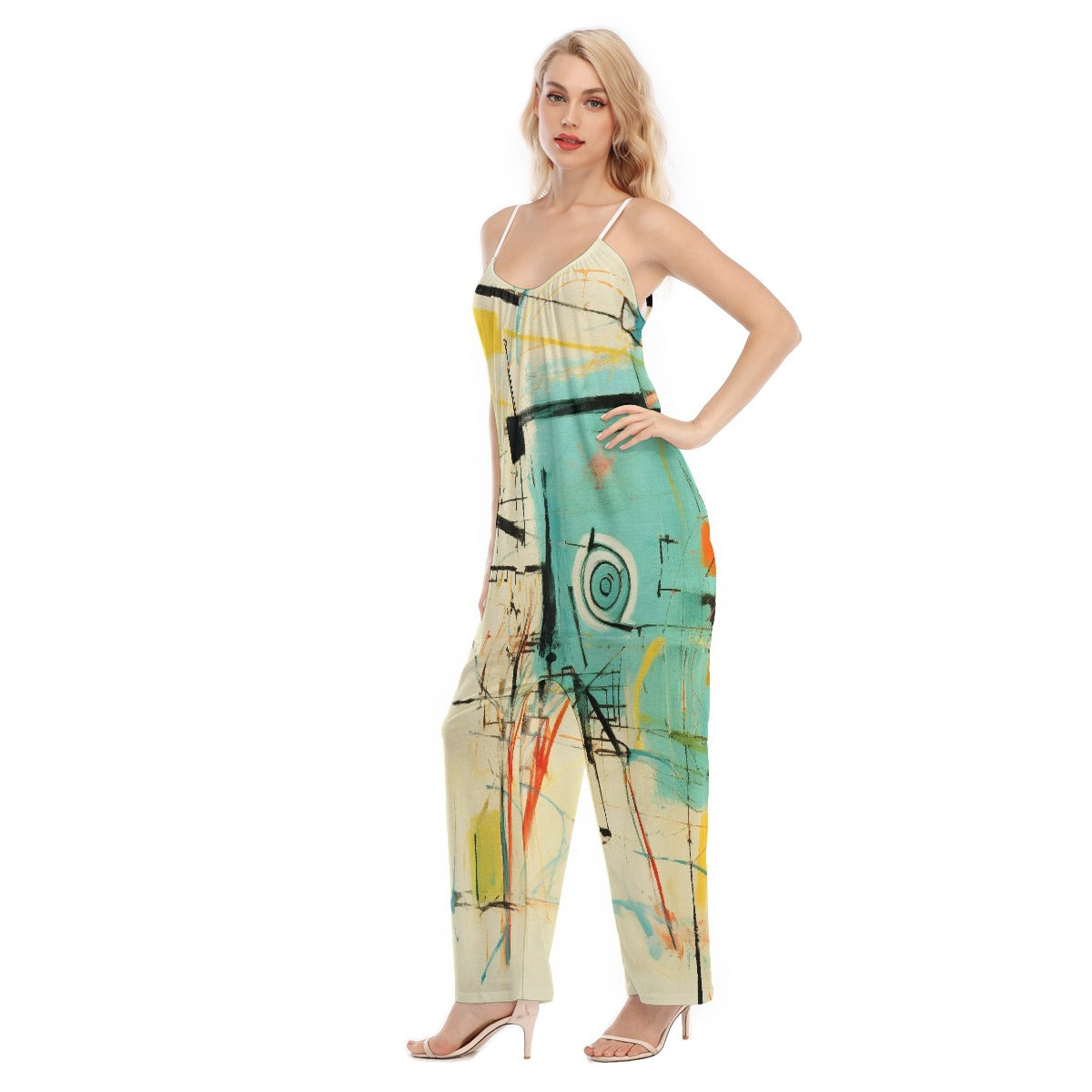 All-Over Print Women's Loose Cami Jumpsuit