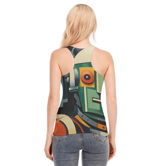 All-Over Print Women's Racer Vest | 190GSM Cotton