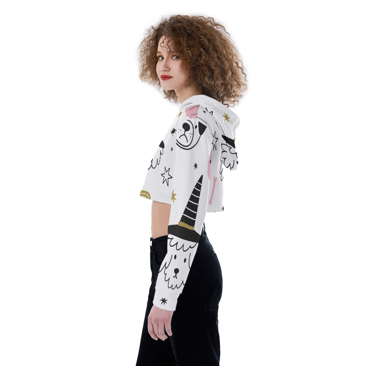 All-Over Print Women's Crop Top Hoodie