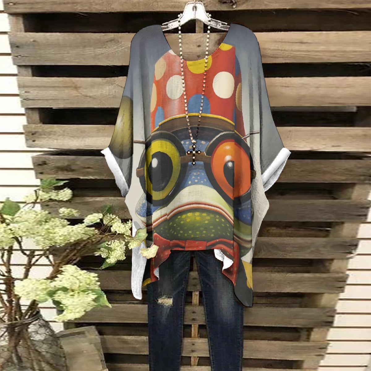 All-Over Print Women's Bat Sleeve Shirt