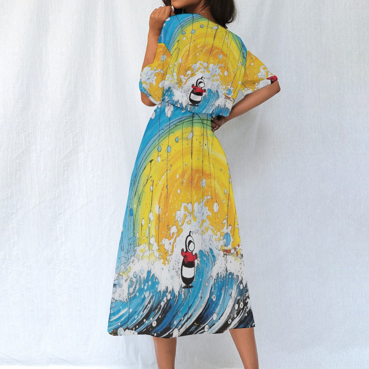 All-Over Print Women's Elastic Waist Dress