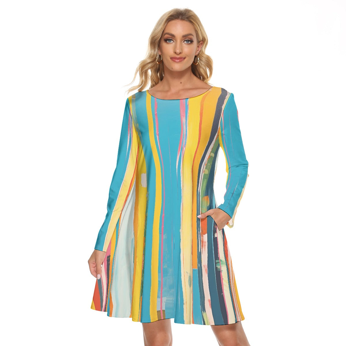 All-Over Print Women's Crew Neck Dress