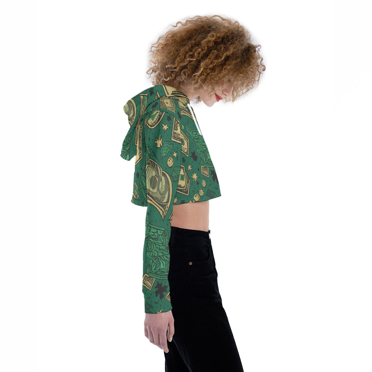 All-Over Print Women's Crop Top Hoodie