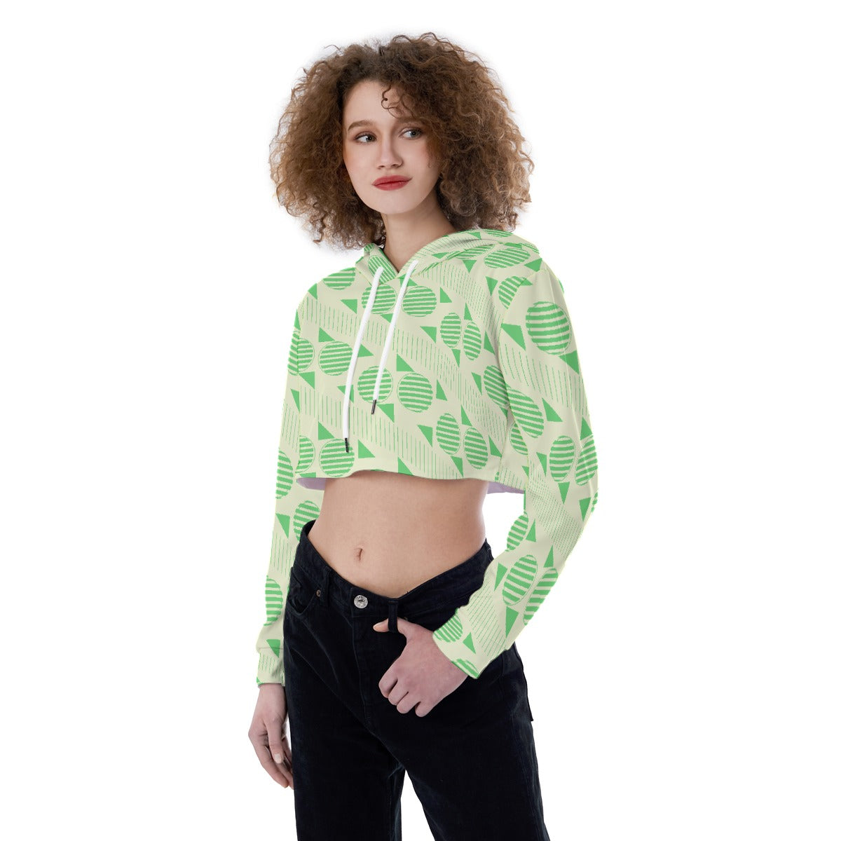 All-Over Print Women's Crop Top Hoodie