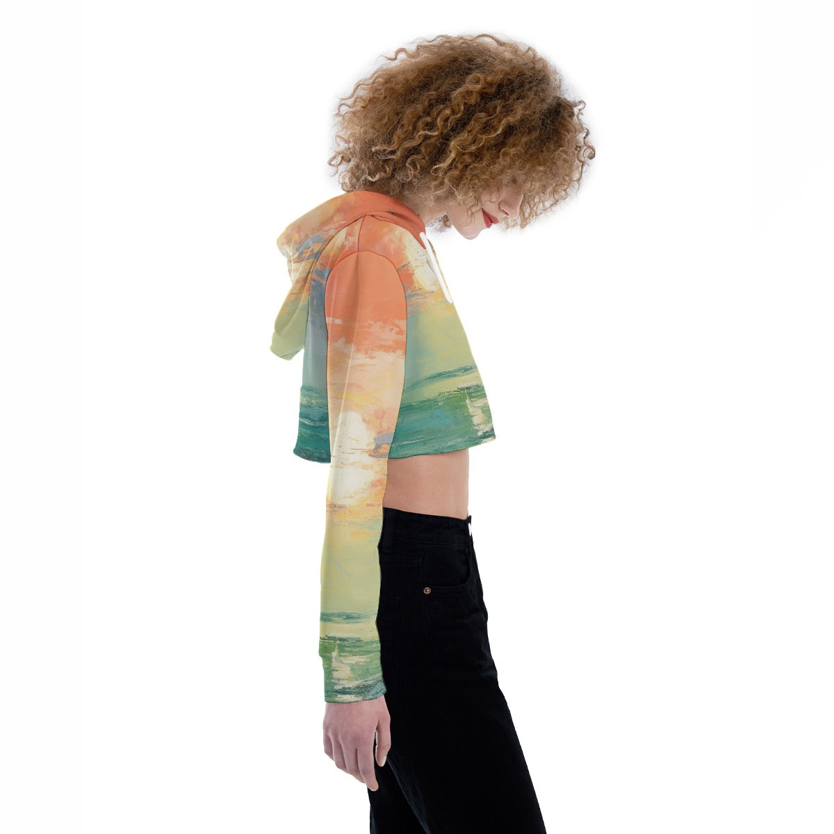 All-Over Print Women's Crop Top Hoodie