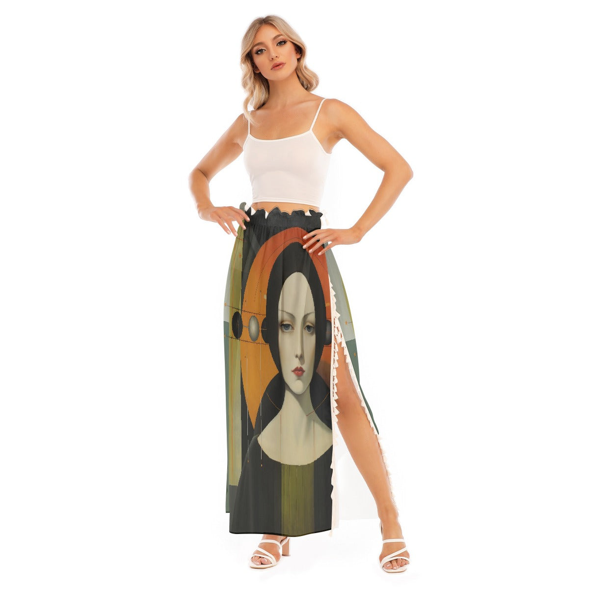 All-Over Print Women's Side Split Skirt