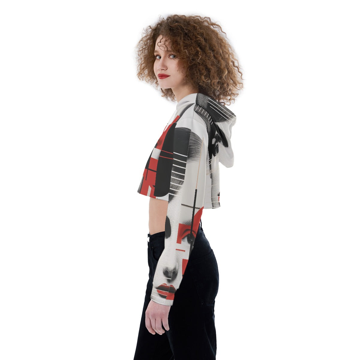 All-Over Print Women's Crop Top Hoodie