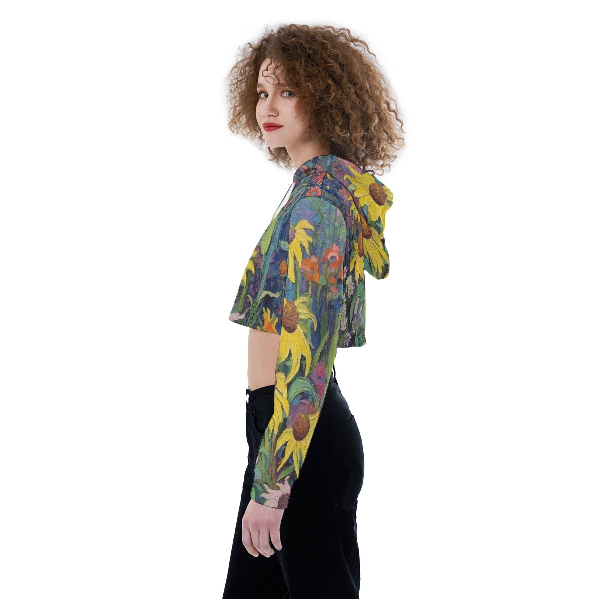 All-Over Print Women's Crop Top Hoodie