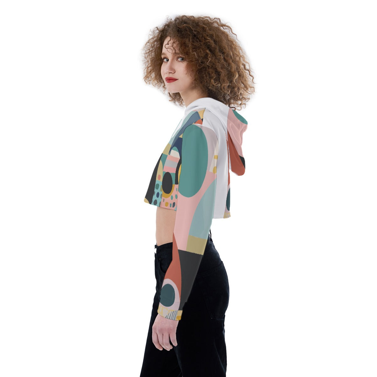 All-Over Print Women's Crop Top Hoodie