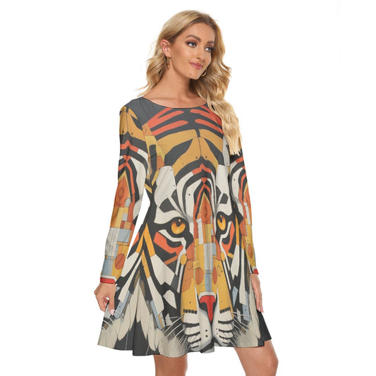 All-Over Print Women's Crew Neck Dress