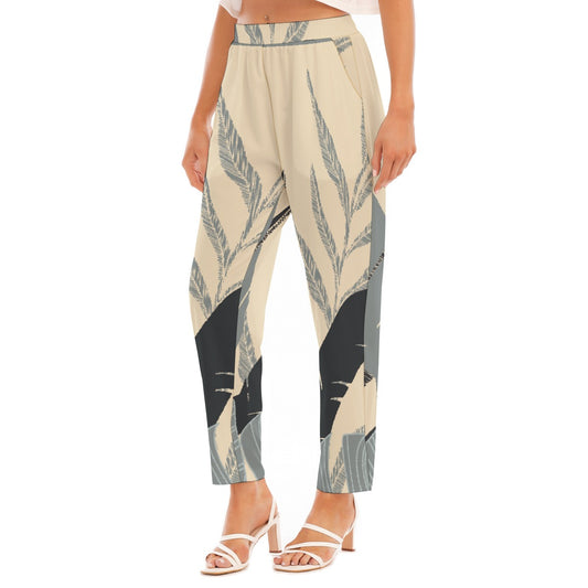 All-Over Print Women's Loose Straight-leg Pants