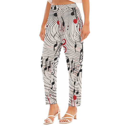 All-Over Print Women's Loose Straight-leg Pants