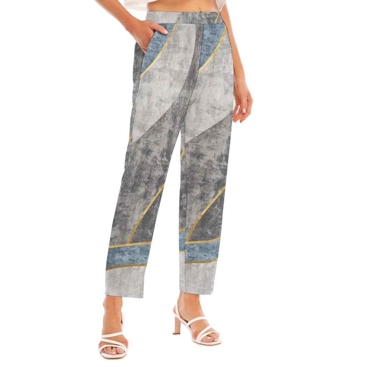 All-Over Print Women's Loose Straight-leg Pants