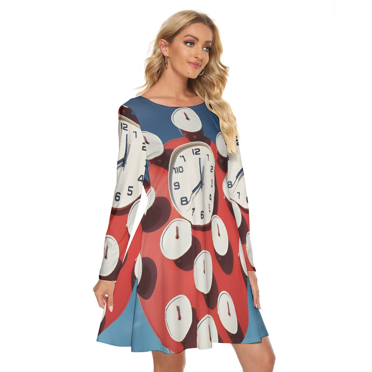 All-Over Print Women's Crew Neck Dress