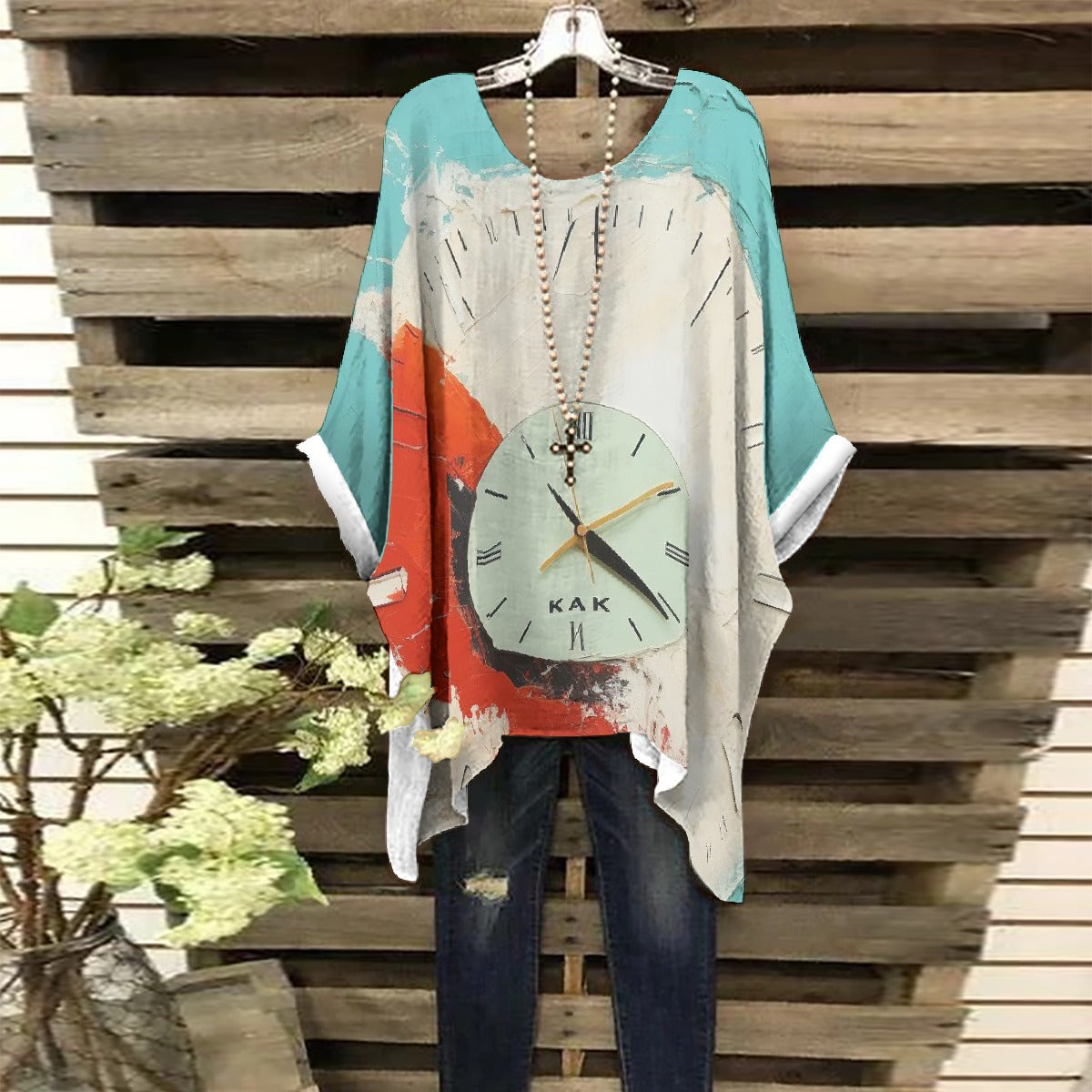 All-Over Print Women's Bat Sleeve Shirt