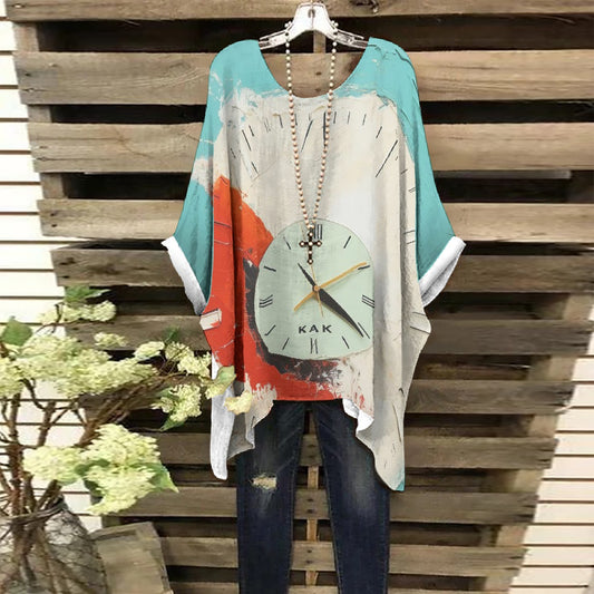 All-Over Print Women's Bat Sleeve Shirt