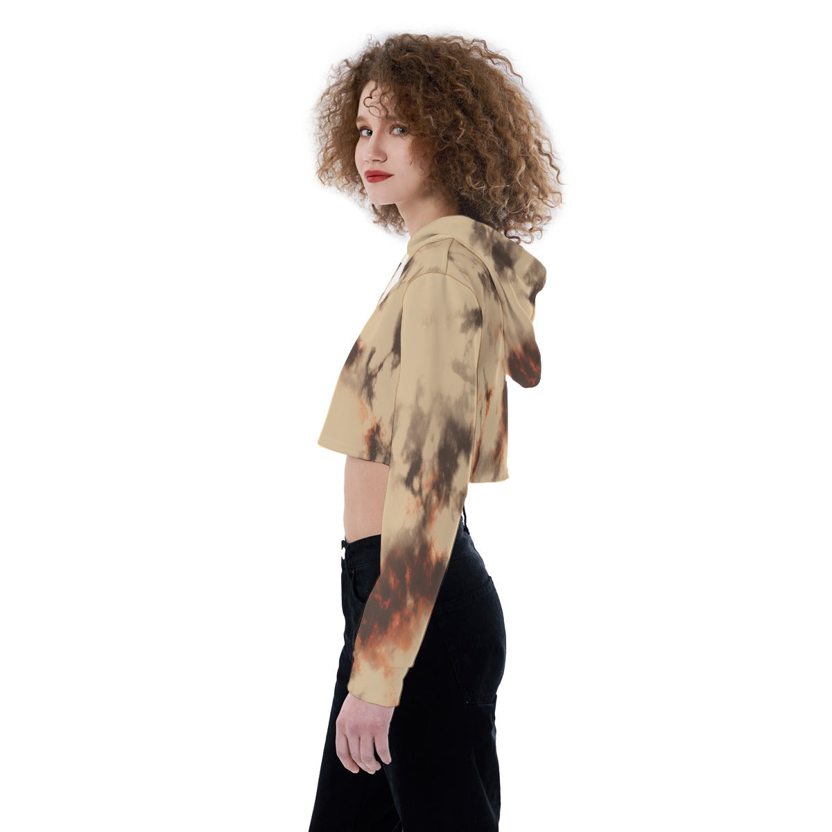 All-Over Print Women's Crop Top Hoodie