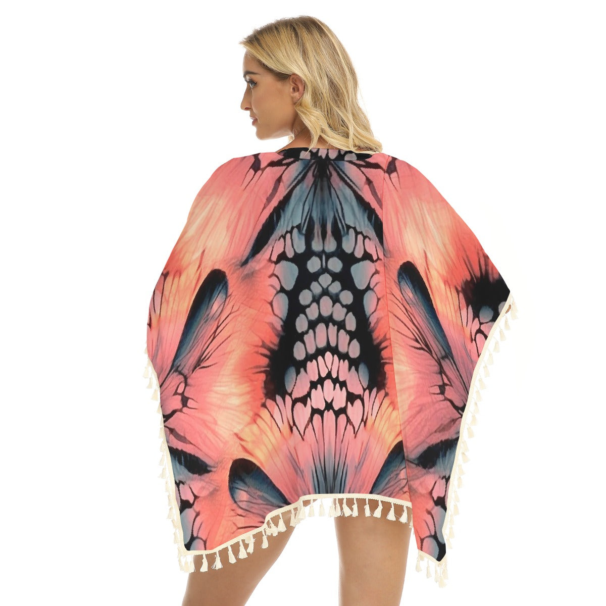 All-Over Print Women's Square Fringed Shawl