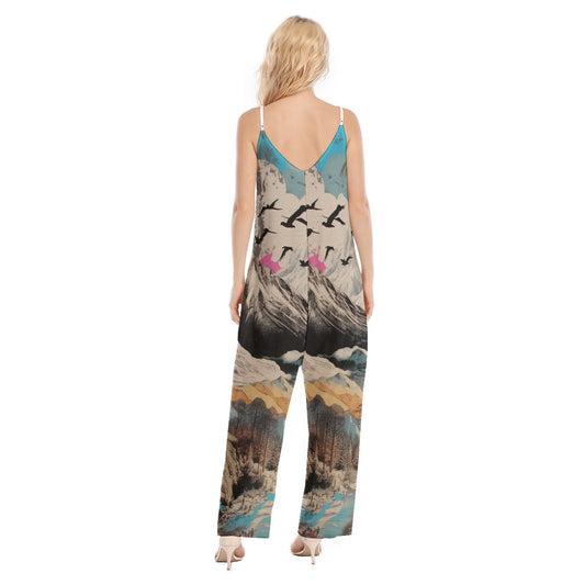 All-Over Print Women's Loose Cami Jumpsuit