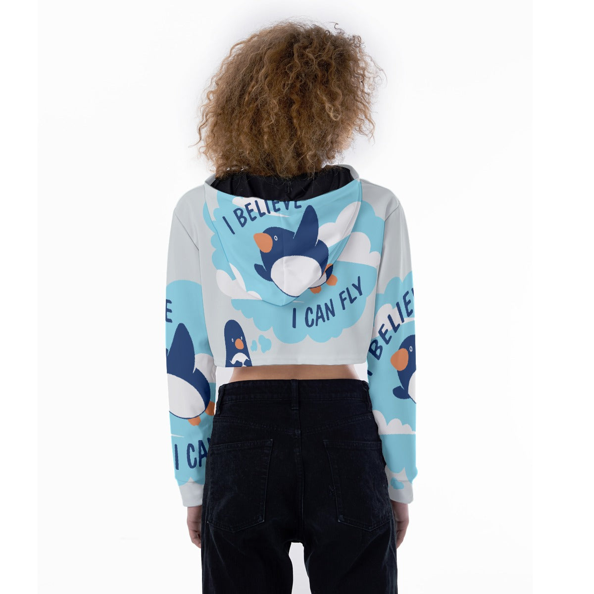 All-Over Print Women's Crop Top Hoodie