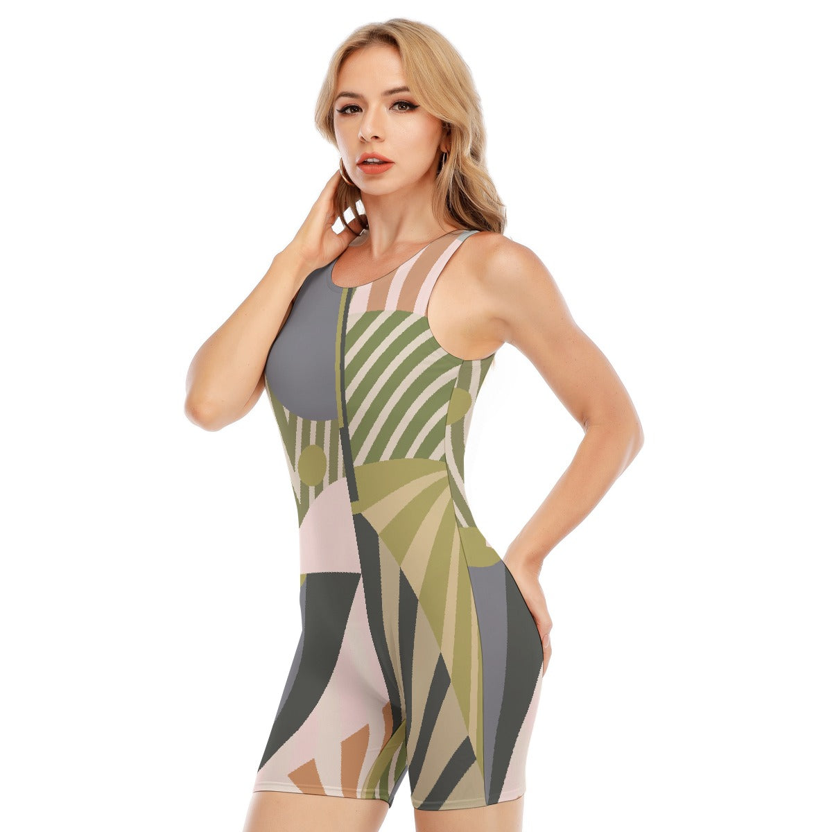 All-Over Print Women's Sleeveless One-piece Swimsuit